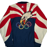 USA Olympics Starter Graphic Windbreaker - XL Blue Nylon