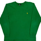 Polo By Ralph Lauren Long Sleeve T-Shirt - Large Green Cotton