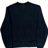 Tommy Hilfiger Spellout Sweatshirt - Medium Black Cotton
