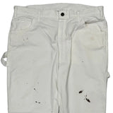 Dickies Carpenter Trousers - 34W 30L White Cotton