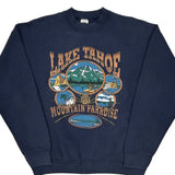 Lake Tahoe Mountain Paradise Fruit Of The Loom Graphic Sweatshirt - XL Navy Cotton Blend
