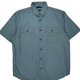 Carhartt Short Sleeve Shirt - Large Blue Cotton