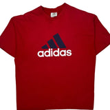 Adidas T-Shirt - Large Red Cotton