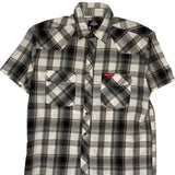 Dickies Checked Short Sleeve Shirt - Medium Multicoloured Cotton Blend