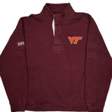 Virginia Tech Champion College 1/4 Zip - Large Burgundy Cotton