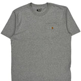 Carhartt T-Shirt - Large Grey Cotton