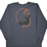 Carhartt Long Sleeve T-Shirt - XL Grey Cotton