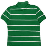 Tommy Hilfiger Striped Polo Shirt - Large Green Cotton