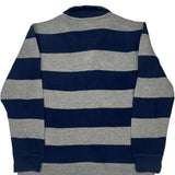Age 12-13 Polo By Ralph Lauren Striped 1/4 Zip - Large Blue Cotton