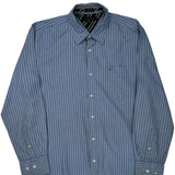 Tommy Hilfiger Striped Shirt - Large Blue Cotton