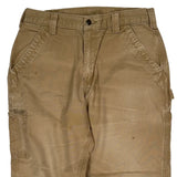 Carhartt Carpenter Trousers - 34W 30L Khaki Cotton