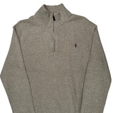 Polo By Ralph Lauren 1/4 Zip - XL Beige Cotton
