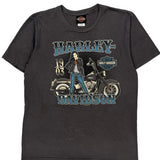 Myrtle Beach Harley Davidson Graphic T-Shirt - Medium Gray Cotton