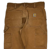Carhartt Double Knee Carpenter Trousers - 32W 30L Brown Cotton