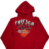 Chicago Bulls Bike Graphic Hoodie - Large Red Cotton