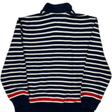 Tommy Hilfiger Striped 1/4 Zip - XL Navy Cotton