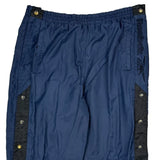 Snap Buttons Reebok Wide Leg Tracksuit - Large Black Polyester