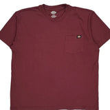 Dickies T-Shirt - XL Burgundy Cotton
