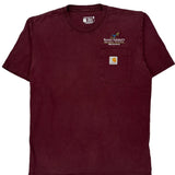 Rowan-Salisbury School System Maintenance Carhartt T-Shirt - Small Burgundy Cotton