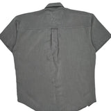 Chaps Ralph Lauren Short Sleeve Shirt - Large Gray Polyester
