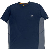 Carhartt T-Shirt - Large Blue Cotton