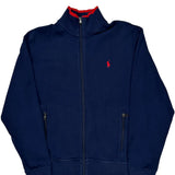 Polo By Ralph Lauren Track Jacket - Medium Blue Cotton