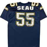 San Diego Chargers Logo Athletics Football Football Jersey - Large Navy Polyester