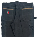 Wrangler Cargo Trousers - 39W 32L Black Cotton