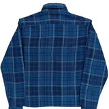 Cropped Polo By Ralph Lauren Checked Flannel Shirt - Small Blue Cotton