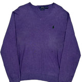 Polo By Ralph Lauren Jumper - XL Purple Cotton