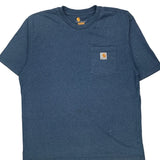 Carhartt T-Shirt - Large Blue Cotton