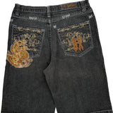 Bx70 Denim Shorts - 36W 13L Gray Cotton