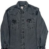 Levis Denim Shirt - Large Gray Cotton