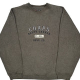 Chaps Ralph Lauren Spellout Sweatshirt - XL Gray Cotton Blend