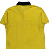 Tommy Hilfiger Striped Polo Shirt - Medium Yellow Cotton