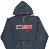 Quiksilver Graphic Hoodie - Medium Gray Cotton