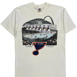 St. Louis Blues Fruit Of The Loom Graphic T-Shirt - Large White Cotton