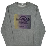 Atlantic City Hard Rock Cafe Graphic Sweatshirt - Small Gray Cotton