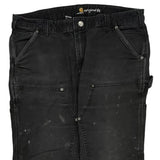Carhartt Double Knee Carpenter Trousers - 29W 30L Black Cotton