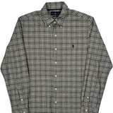 Ralph Lauren Checked Shirt - Large Grey Cotton