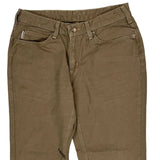 Carhartt Boot Cut Trousers - 32W UK 12 Brown Cotton