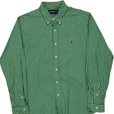 Ralph Lauren Striped Shirt - Large Green Cotton