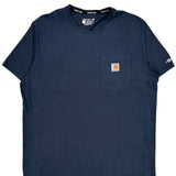 Carhartt Force Carhartt T-Shirt - Large Navy Cotton