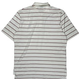 Polo By Ralph Lauren Striped Polo Shirt - Medium White Cotton