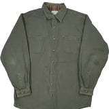 Tall Carhartt Flannel Shirt - XL Green Cotton