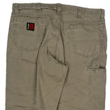 Wrangler Double Knee Carpenter Trousers - 36W 30L Khaki Cotton