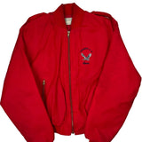 Made In USA Ma-1 Artex Bomber Jacket - Large Red Polyester