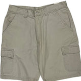 Wrangler Cargo Shorts - 34W 9L Beige Cotton