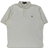 Polo By Ralph Lauren Polo Shirt - Large White Cotton