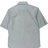 Vintage Armani Short Sleeve Shirt - Medium Blue Cotton